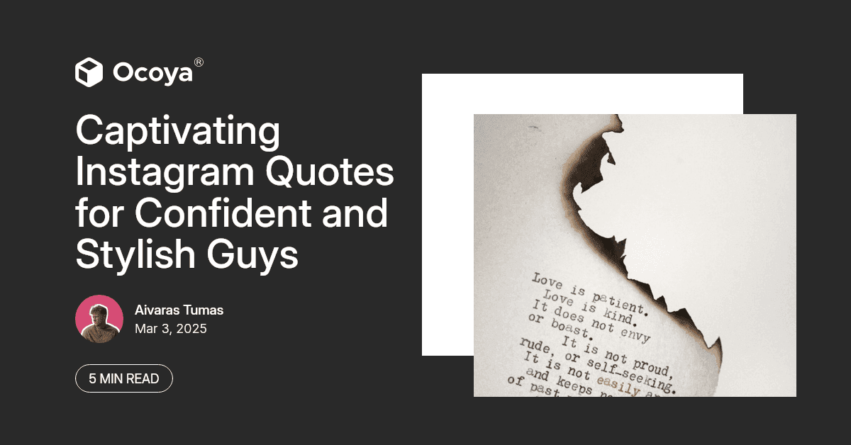 Captivating Instagram Quotes for Confident and Stylish Guys