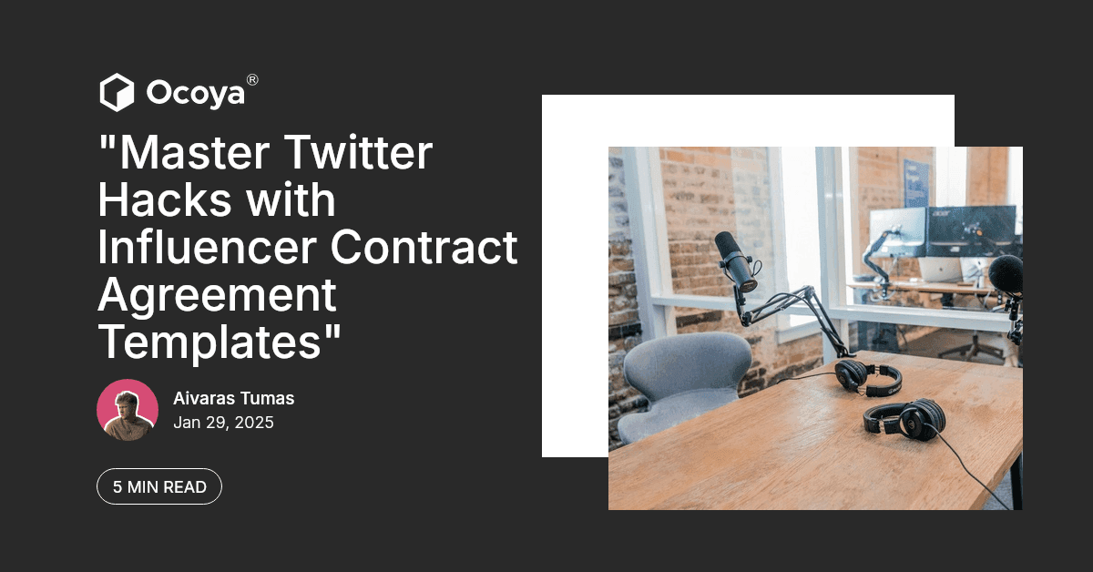 "Master Twitter Hacks with Influencer Contract Agreement Templates"