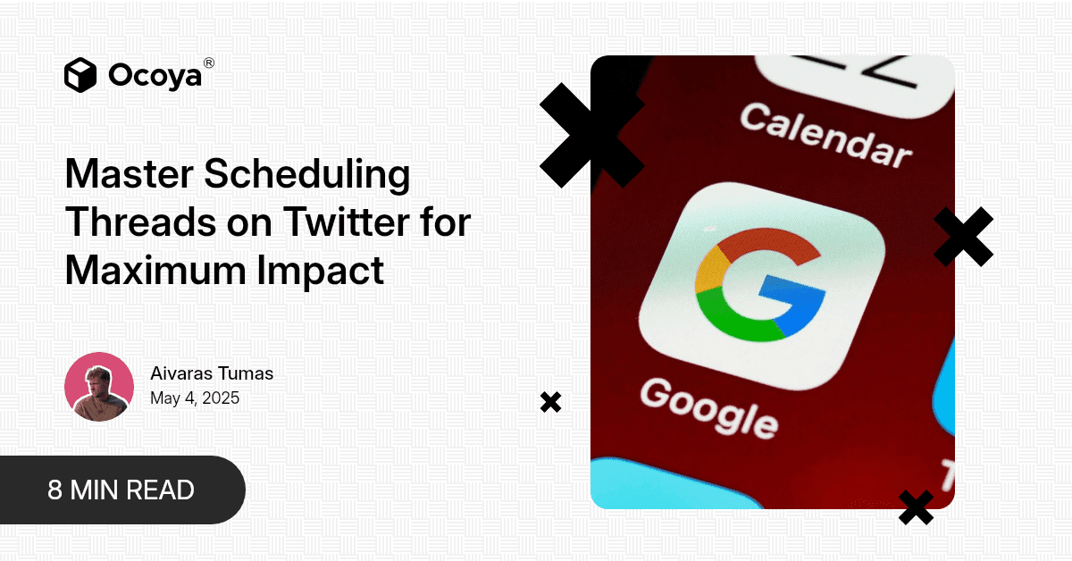 Master Scheduling Threads on Twitter for Maximum Impact